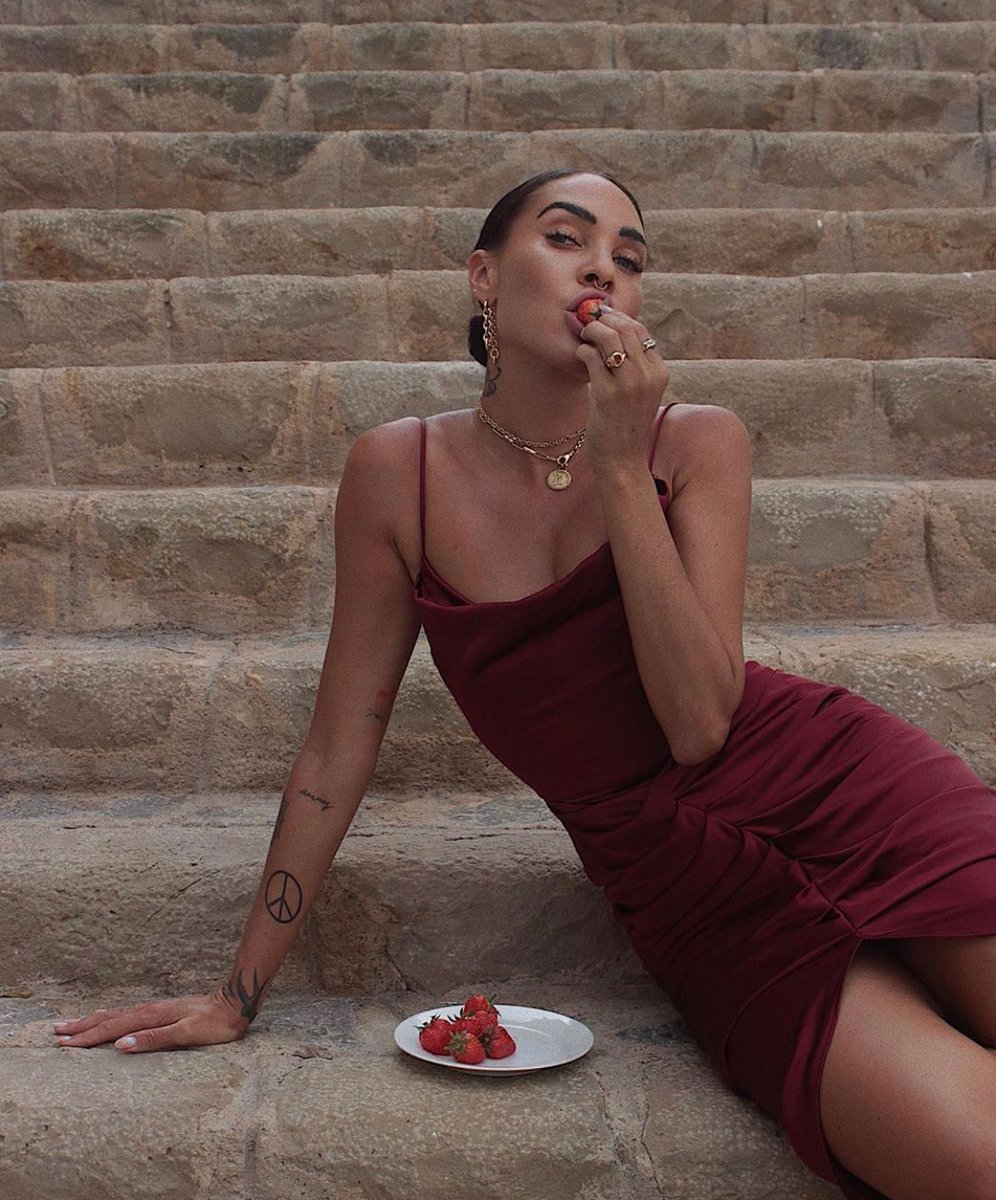 House Of CB Nera Wine Red Corseted Satin Midi Dress