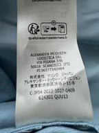 Pantalon cigarette bleu pâle Alexander McQueen