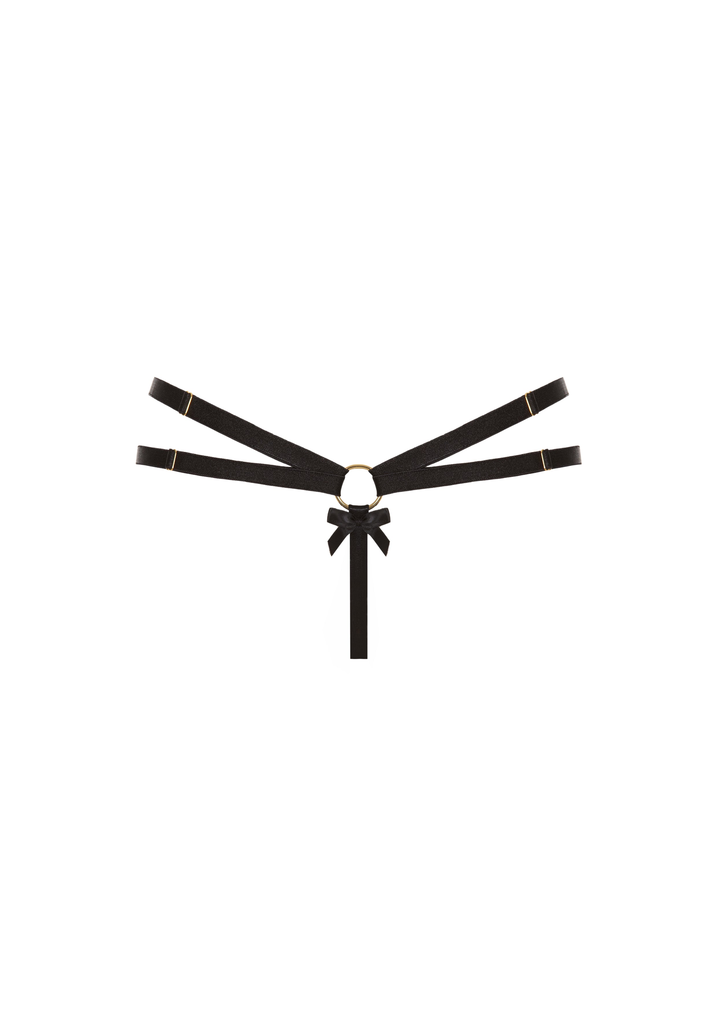 Bordelle Signature Black Harness Thong - House Of Huntington