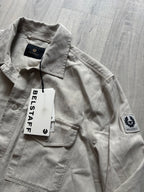 Belstaff Cotton Overshirt Jacket In Stone