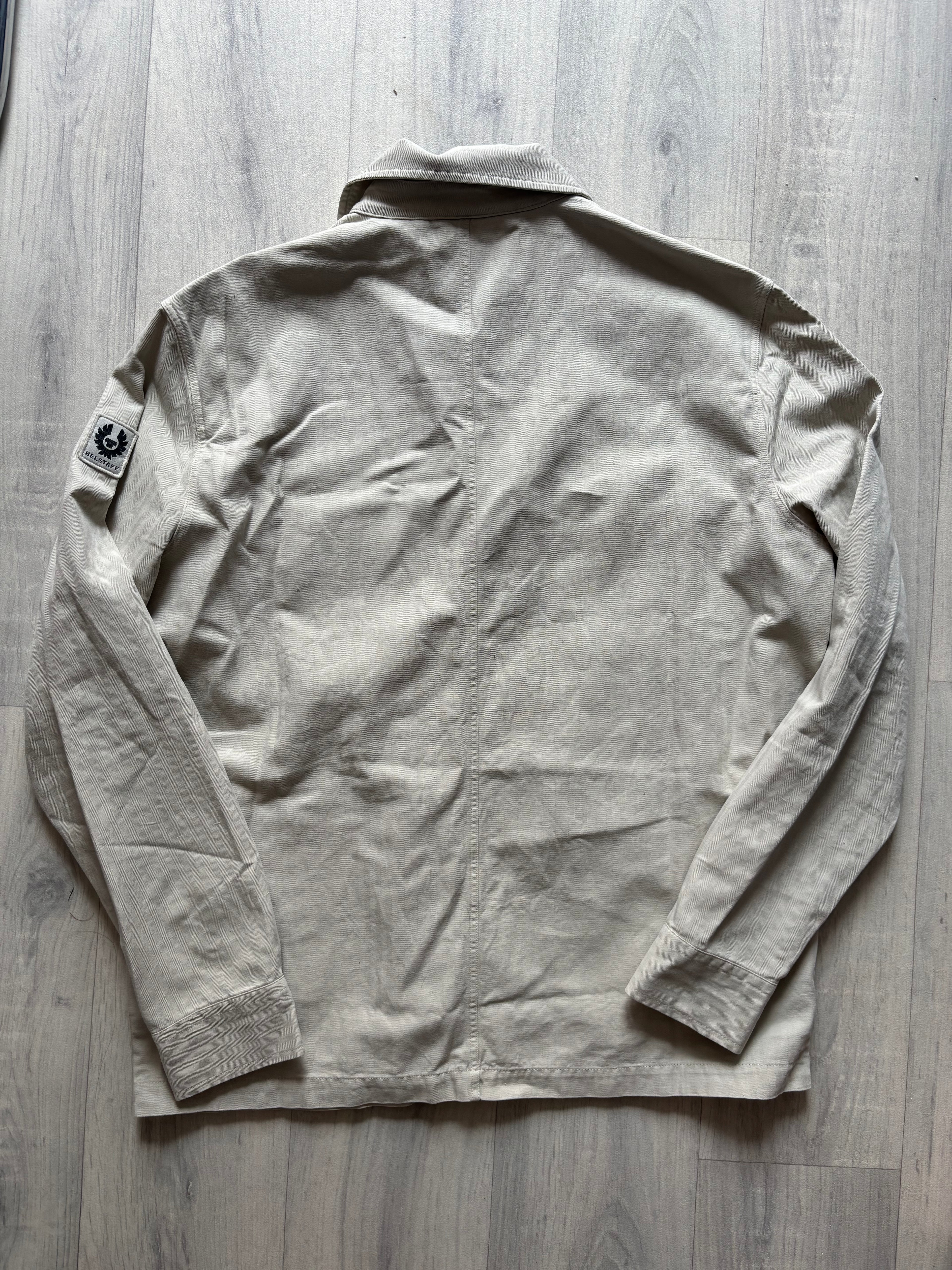 Belstaff Cotton Overshirt Jacket In Stone