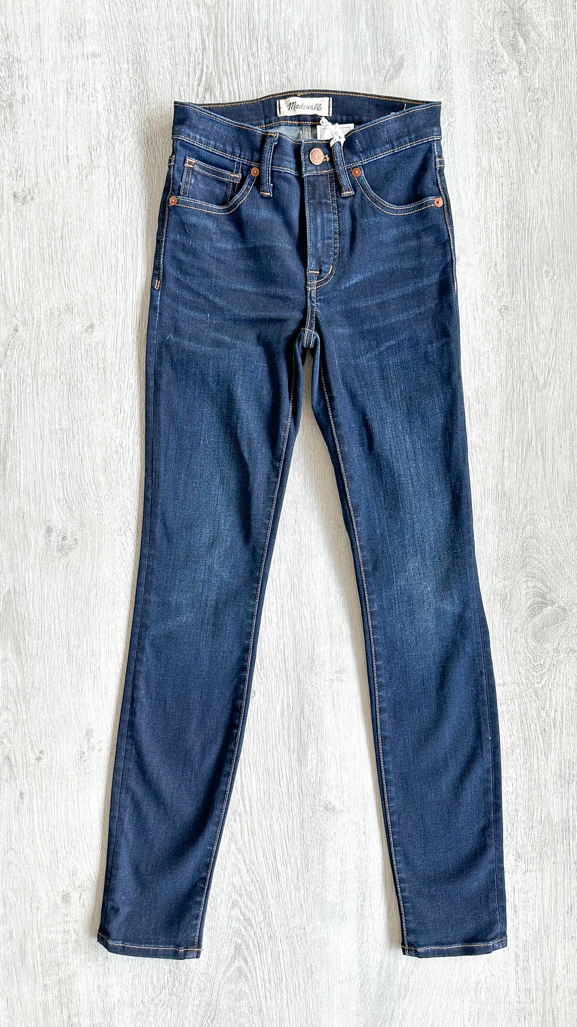Madewell 9" High-Rise Skinny Denim Jeans in Larkspur Wash