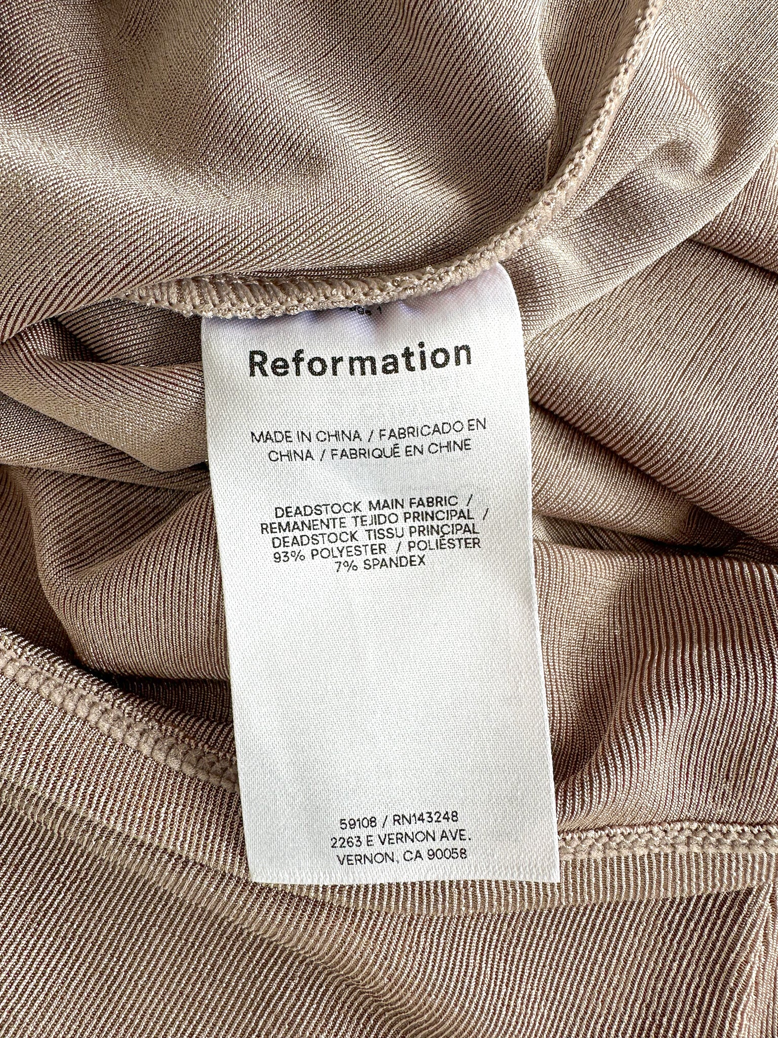 Reformation x Laura Harrier Taupe Maddie Knit One Shoulder Top