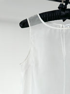 Reformation White Sheer Overlay Slip Mini Dress DEFECT