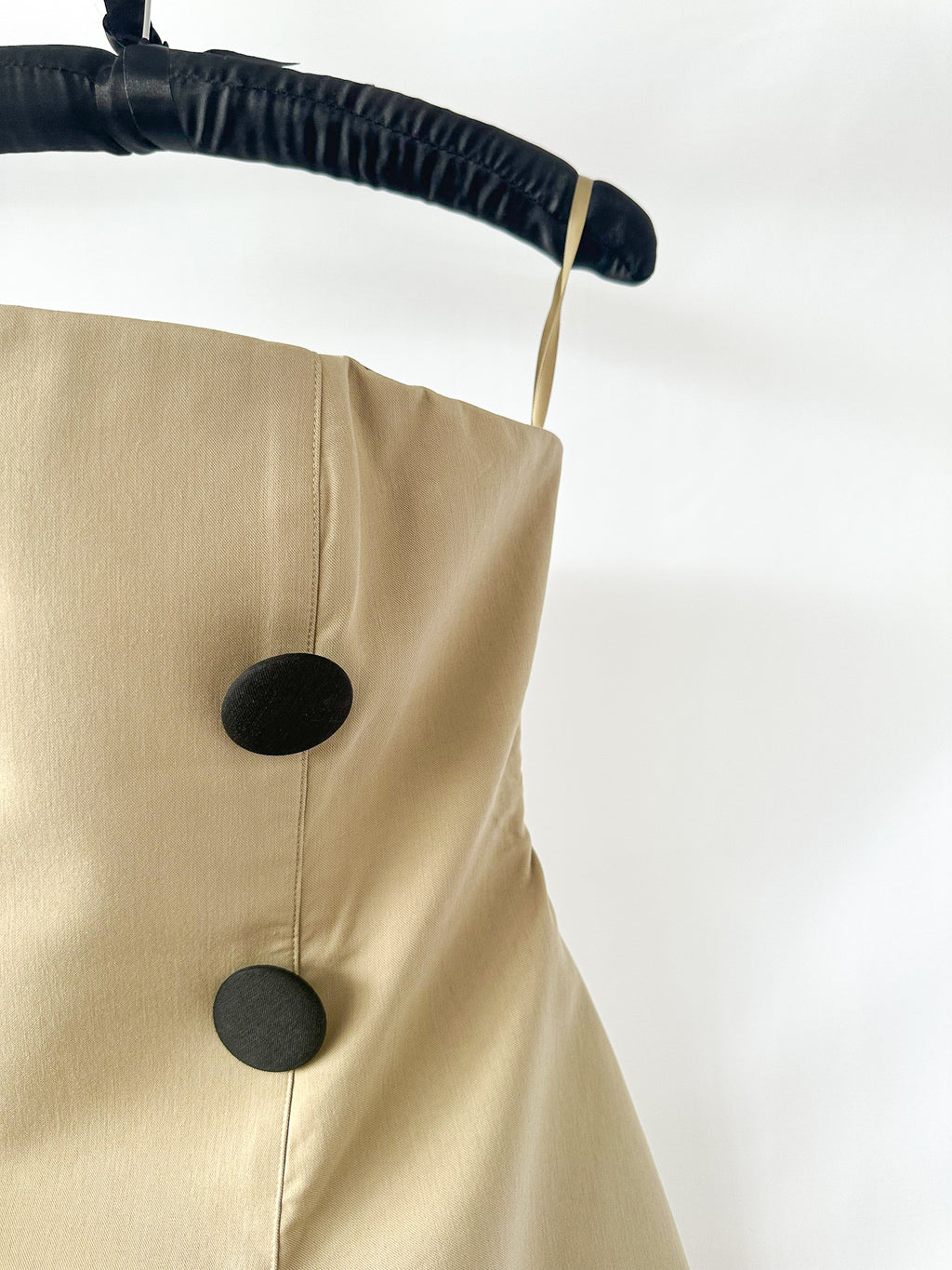 Odd Muse Beige Button Front The Ultimate Muse Trench Mini Dress