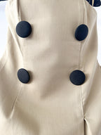 Odd Muse Beige Button Front The Ultimate Muse Trench Mini Dress