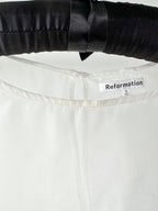 Reformation White Sheer Overlay Slip Mini Dress DEFECT