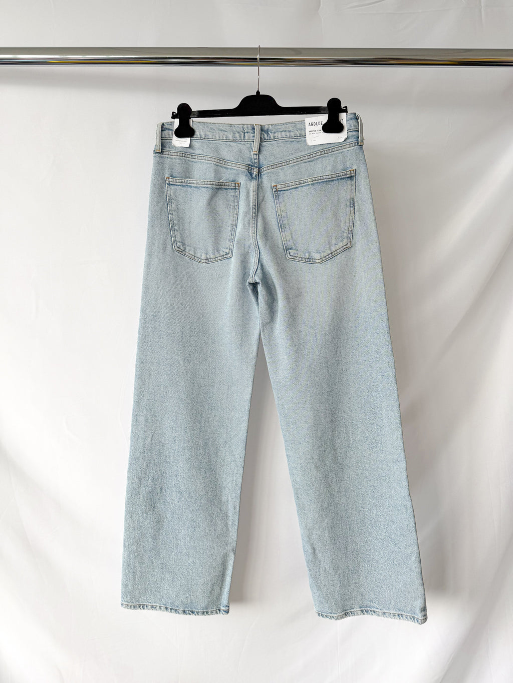 Agolde Harper Light Blue Denim Straight Leg Jeans
