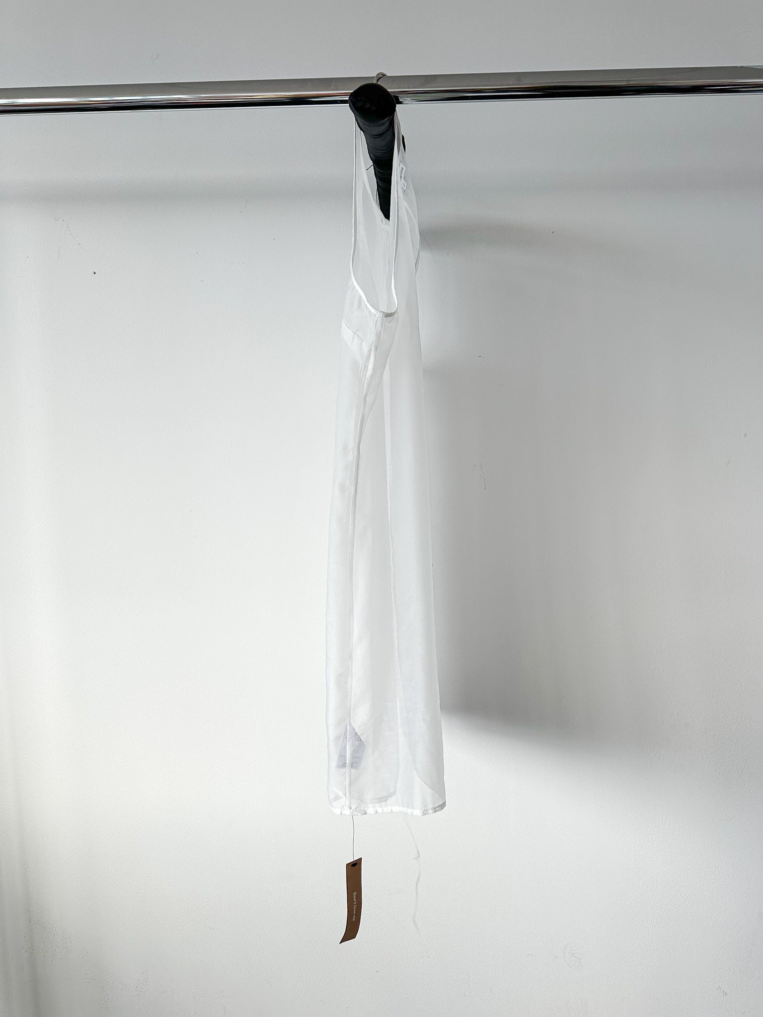 Reformation White Sheer Overlay Slip Mini Dress DEFECT