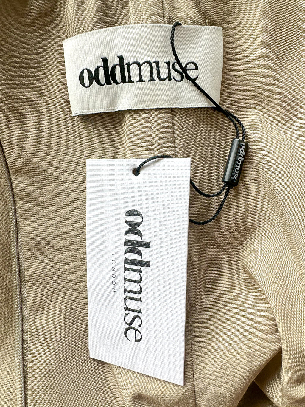 Odd Muse Beige Button Front The Ultimate Muse Trench Mini Dress