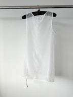 Reformation White Sheer Overlay Slip Mini Dress DEFECT