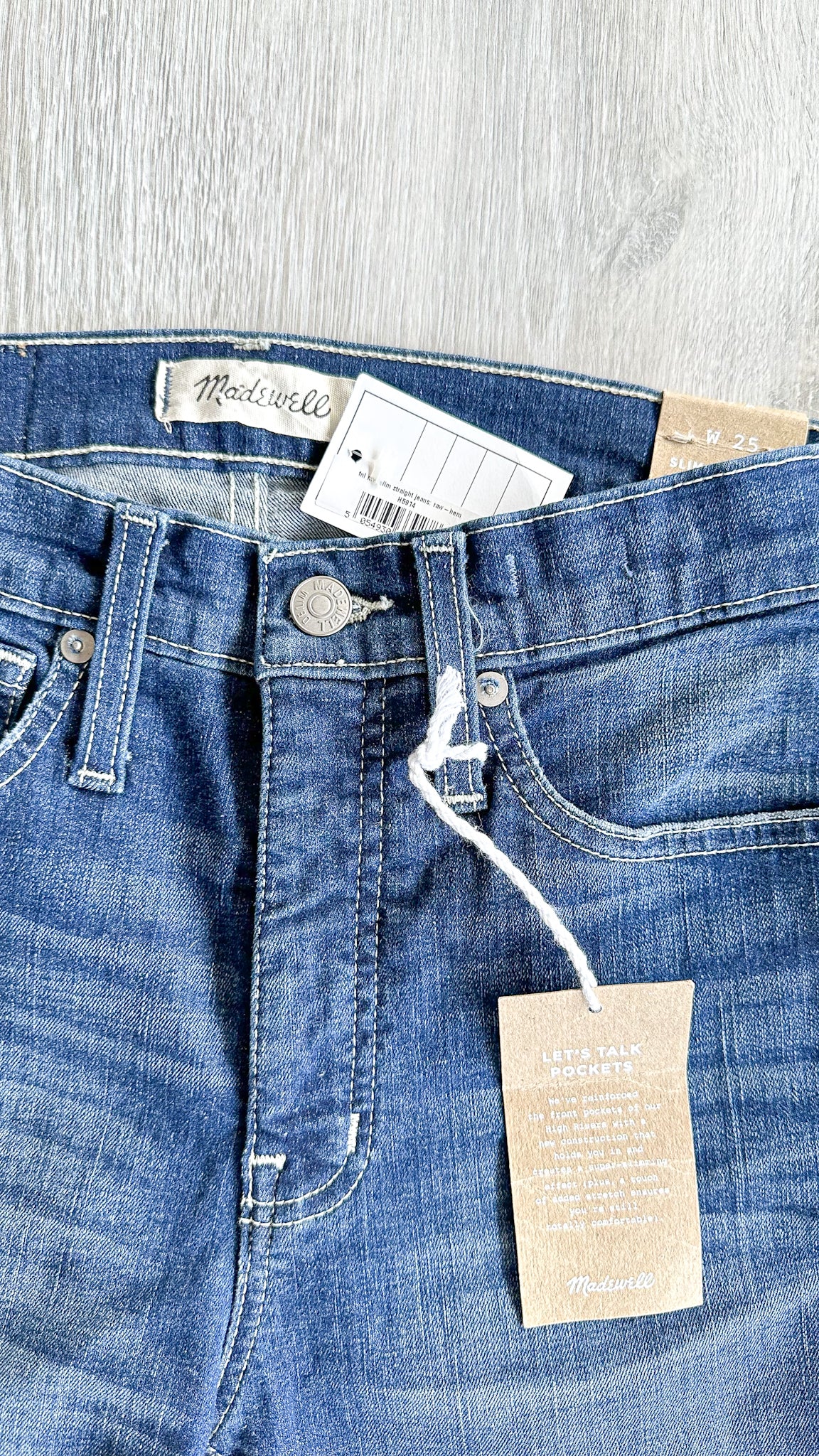 Madewell Slim Straight Denim Jeans Raw Hem Edition - House Of Huntington