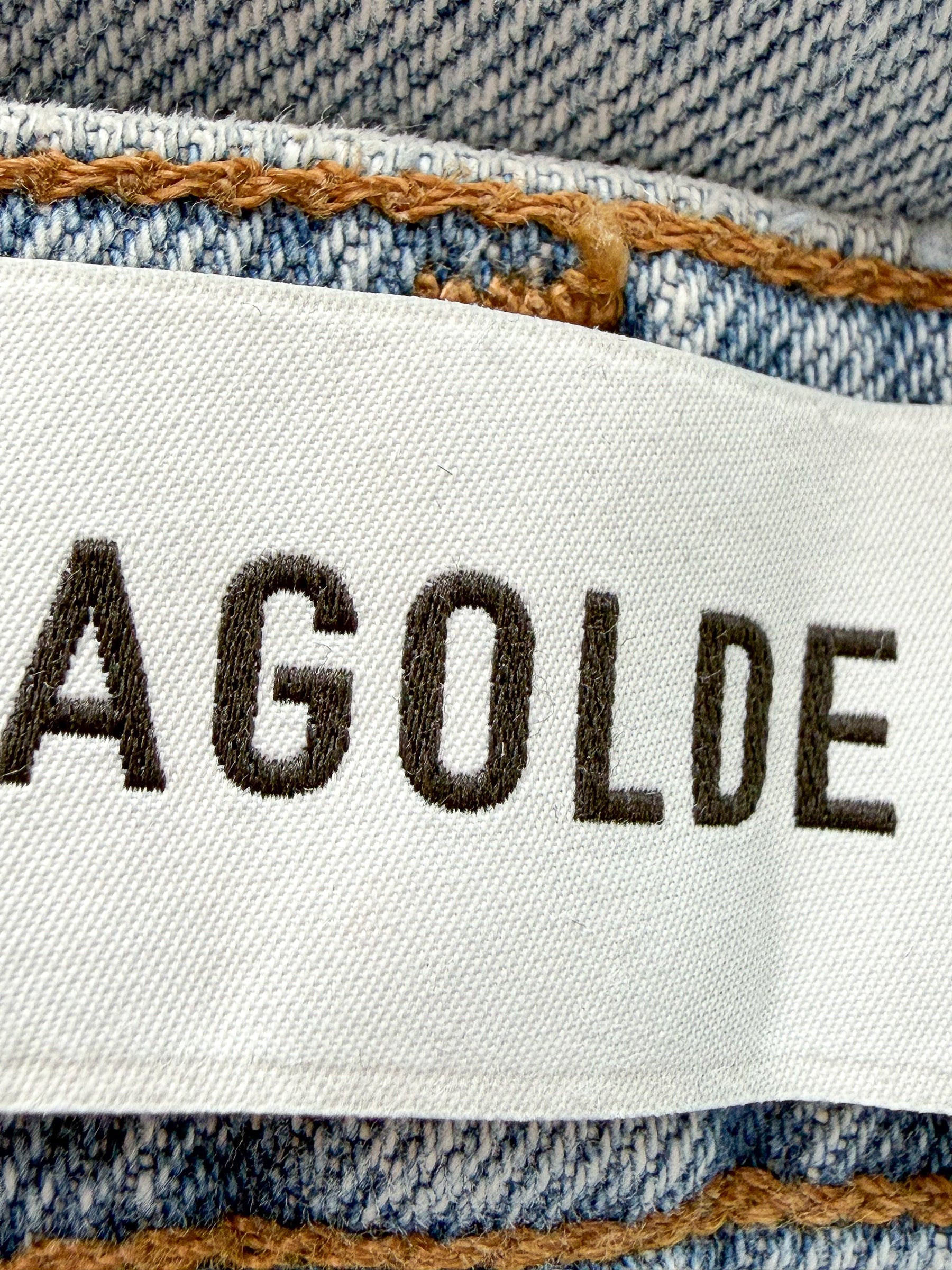 Agolde Echo Taper Leg Foldover Waist Denim Jeans