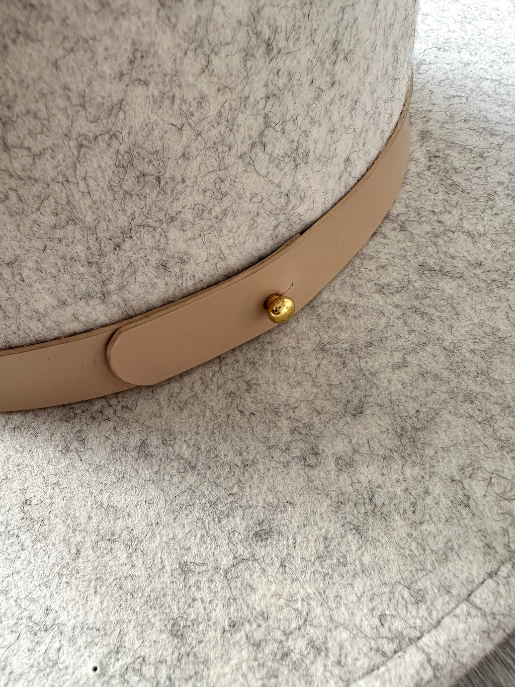 Lack Of Color Grey The Mack Fedora Leather Band Trim Boho Hat - House Of Huntington