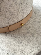Lack Of Color Grey The Mack Fedora Leather Band Trim Boho Hat - House Of Huntington