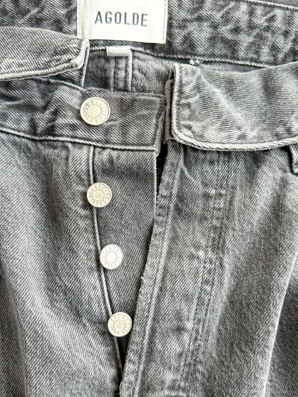 Agolde Echo Taper Leg Foldover Waist Denim Jeans