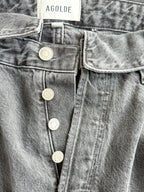 Agolde Echo Taper Leg Foldover Waist Denim Jeans