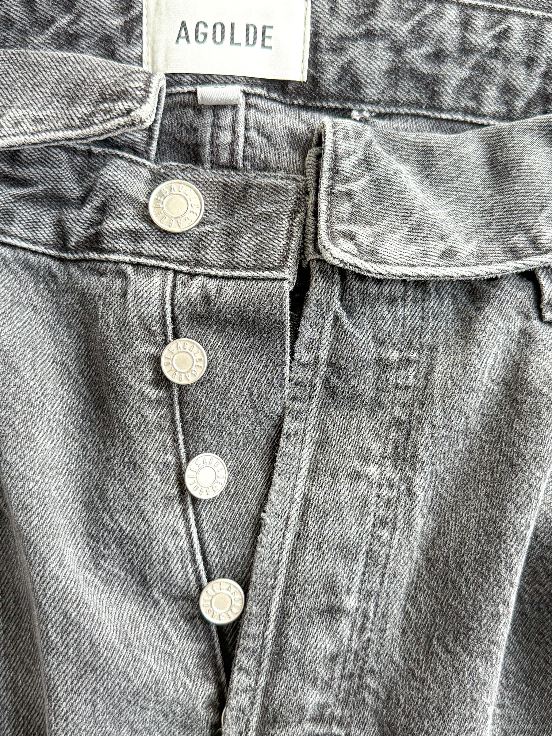Agolde Echo Taper Leg Foldover Waist Denim Jeans
