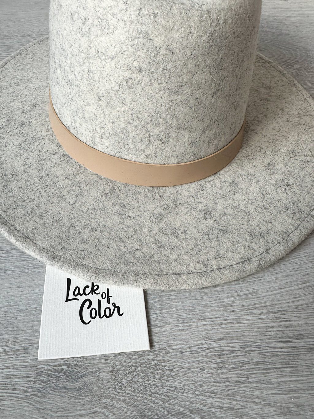 Lack Of Color Grey The Mack Fedora Leather Band Trim Boho Hat - House Of Huntington