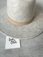Lack Of Color Grey The Mack Fedora Leather Band Trim Boho Hat - House Of Huntington