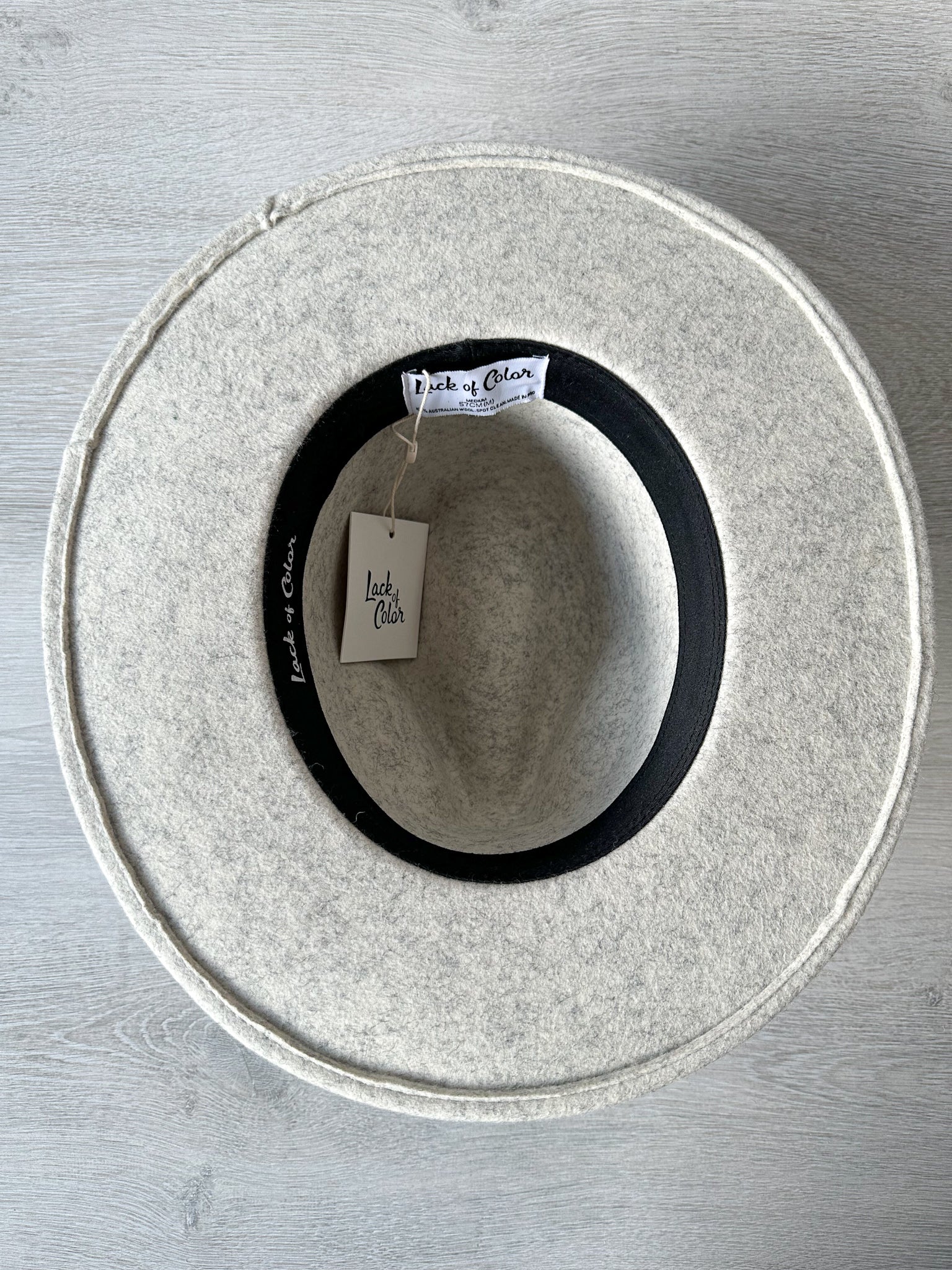 Lack Of Color Grey The Mack Fedora Leather Band Trim Boho Hat - House Of Huntington