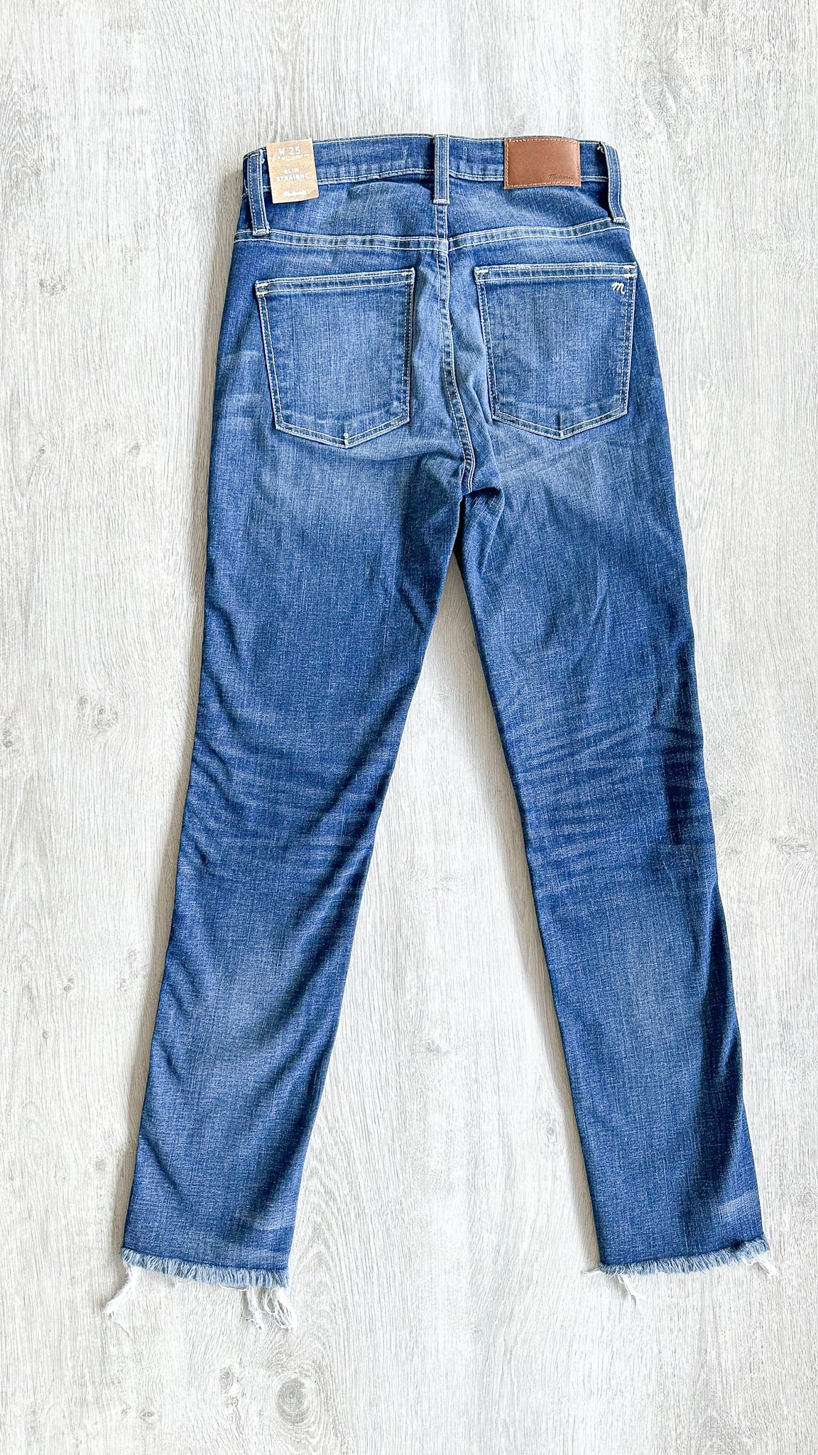 Madewell Slim Straight Denim Jeans Raw Hem Edition - House Of Huntington