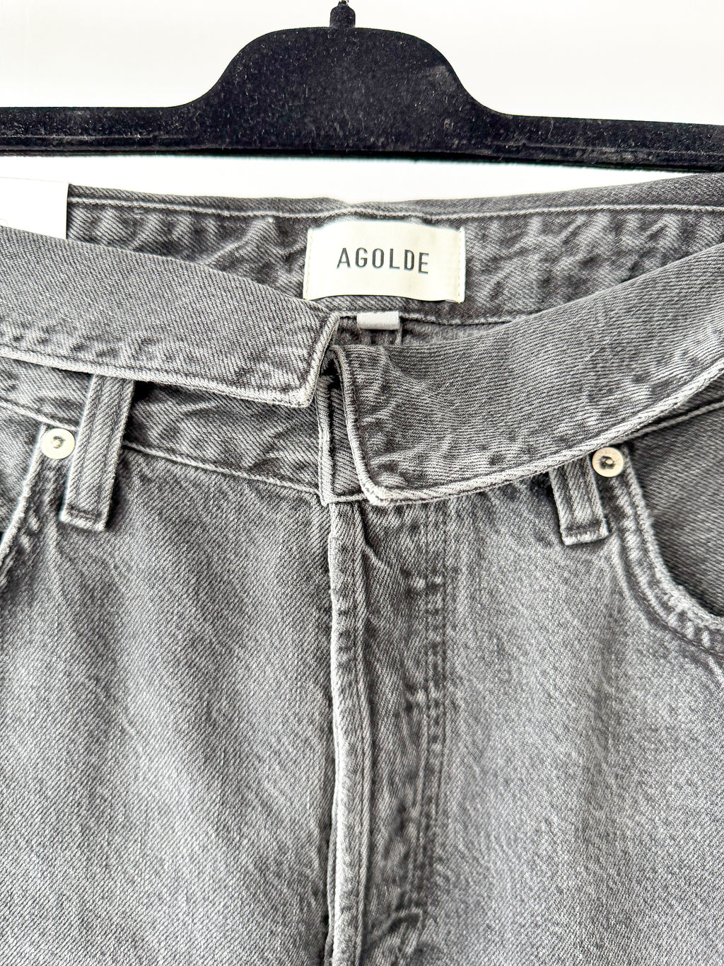 Agolde Echo Taper Leg Foldover Waist Denim Jeans