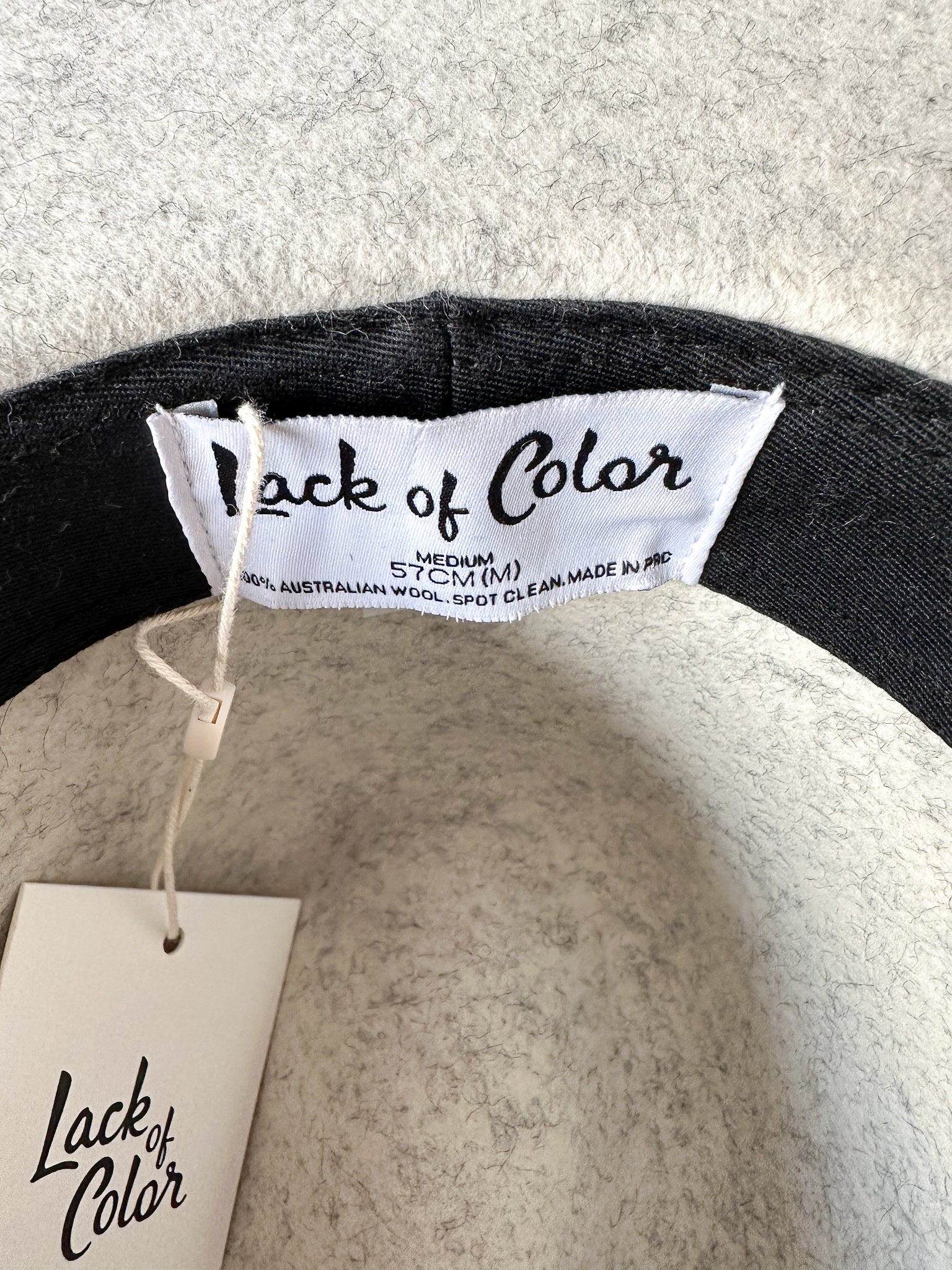 Lack Of Color Grey The Mack Fedora Leather Band Trim Boho Hat - House Of Huntington