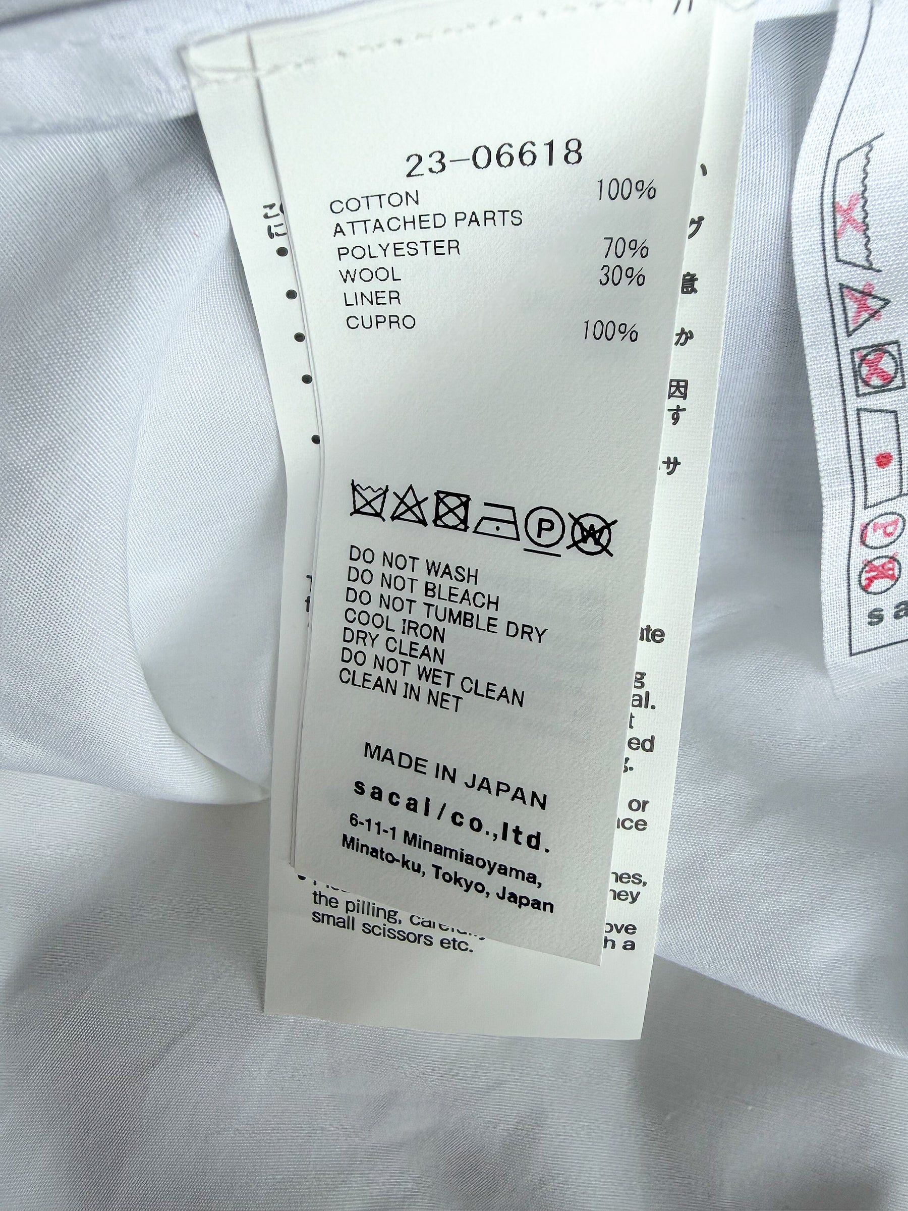 Sacai x Thomas Mason Cotton Shirt Dress