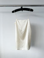 Reformation White Sheer Overlay Slip Mini Dress DEFECT