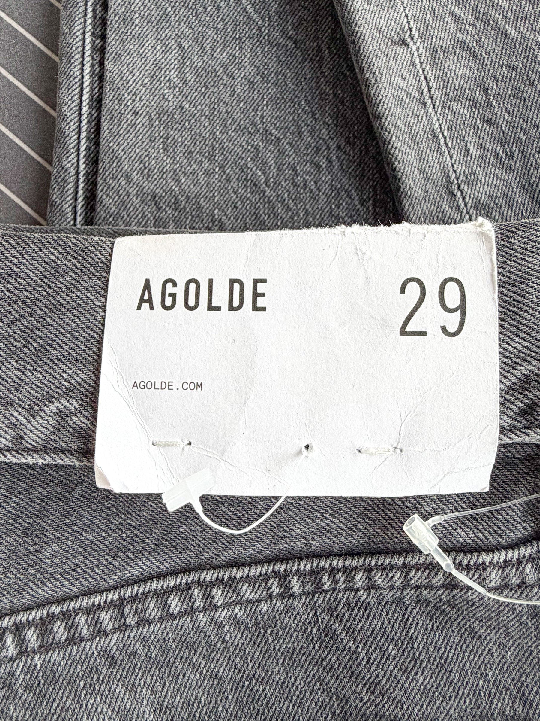 Agolde Echo Taper Leg Foldover Waist Denim Jeans