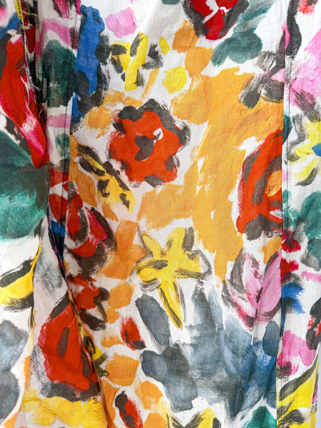 Marni Asymmetric Ruffled Floral Print Midi Dress