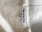 Reformation White Sheer Overlay Slip Mini Dress DEFECT