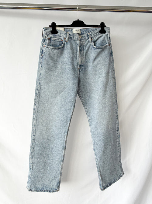 Agolde Fran Denim Low Slung Easy Straight Jeans