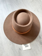 Lack Of Color Brown Wool Suede Band Trim Boho Hat - House Of Huntington