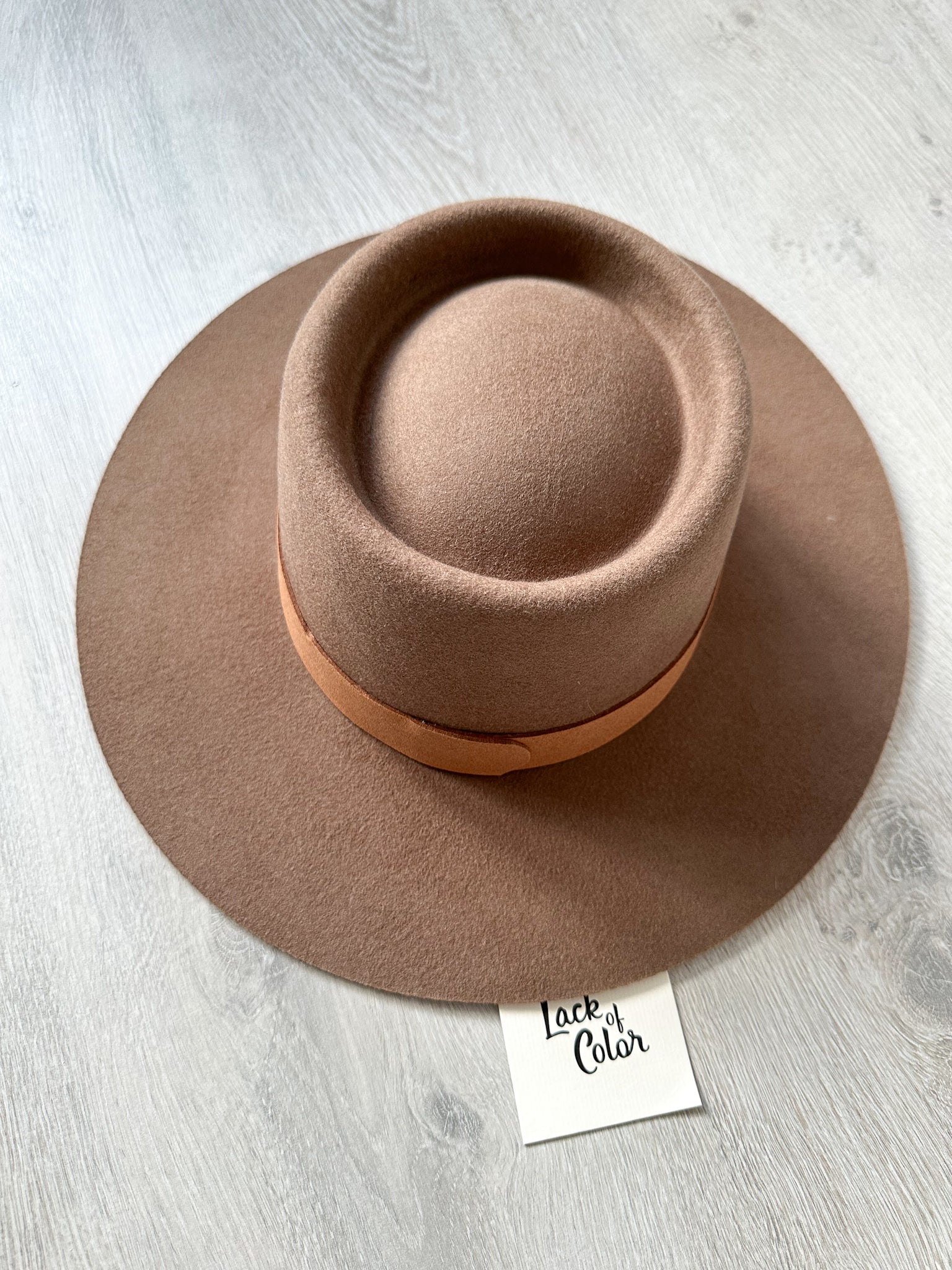 Lack Of Color Brown Wool Suede Band Trim Boho Hat - House Of Huntington