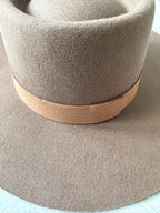 Lack Of Color Brown Wool Suede Band Trim Boho Hat - House Of Huntington