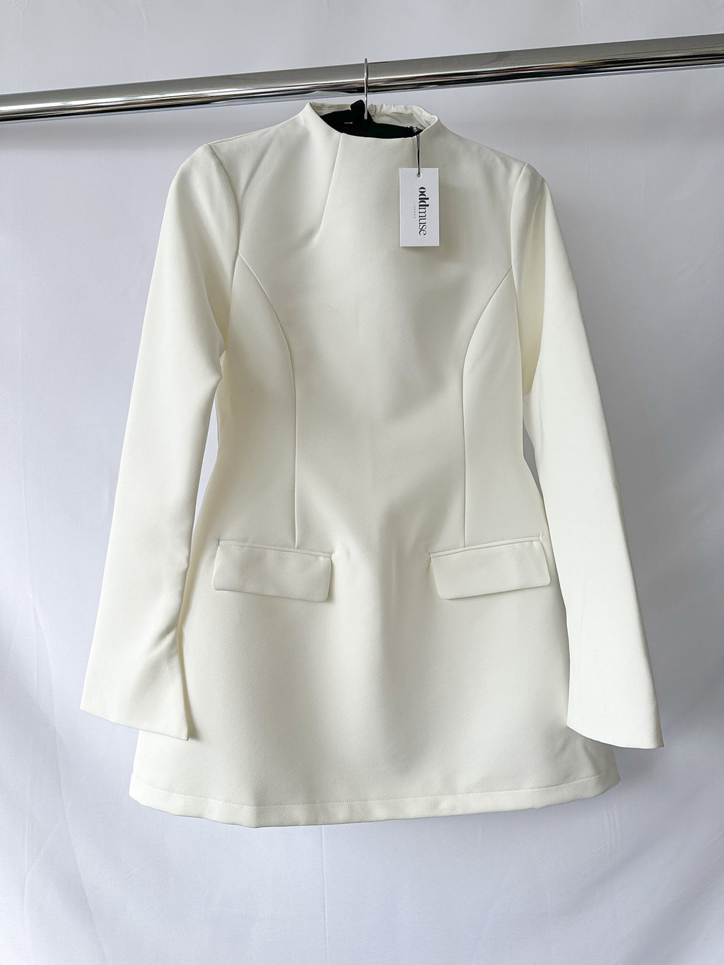 Odd Muse White The Ultimate Muse Split Sleeve Mini Dress