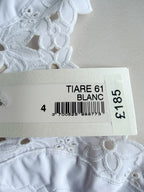 Pain De Sucre White Lace Eyelet Trinkini Swimsuit in Tiare