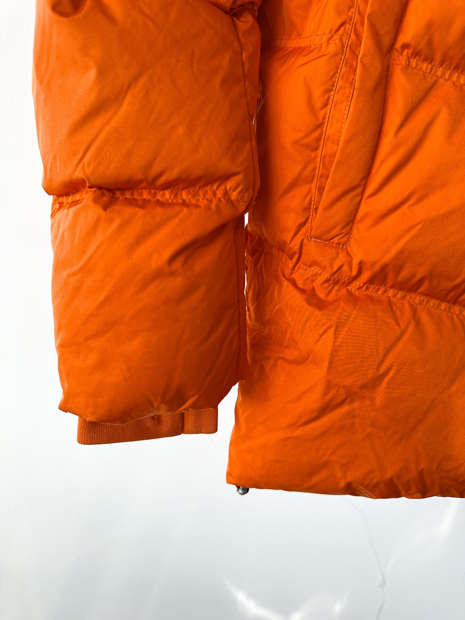 Gant Alta Long Down Jacket In Orange