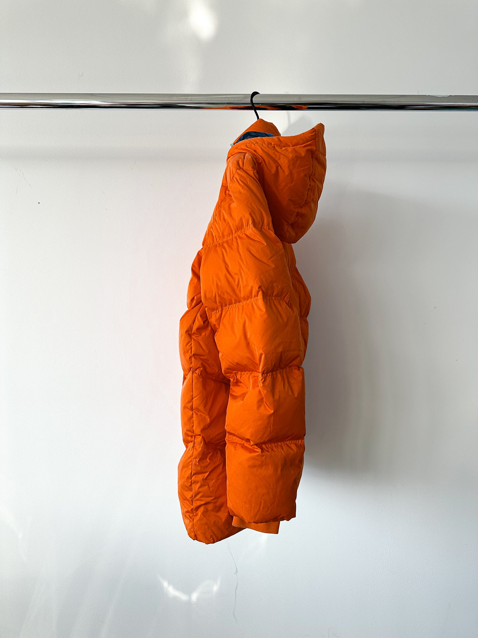 Gant Alta Long Down Jacket In Orange