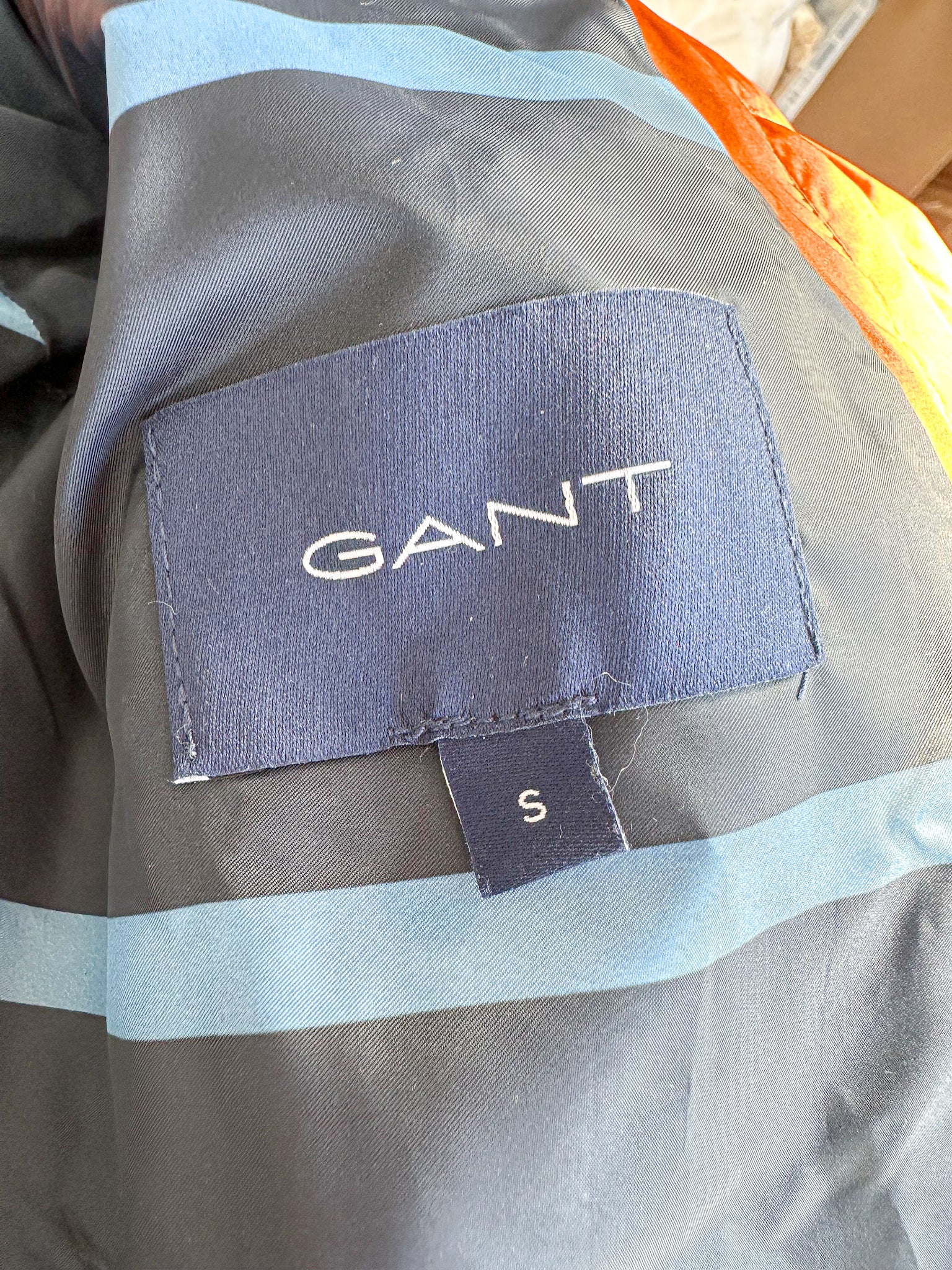 Gant Alta Long Down Jacket In Orange