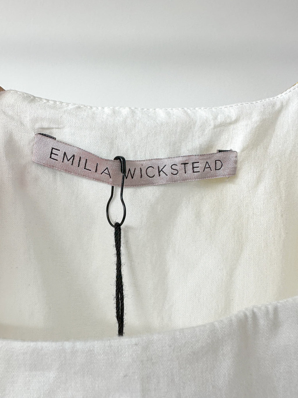 Emilia Wickstead Marita Floral-print Cotton-poplin Yellow White Square Neck Dress - House Of Huntington