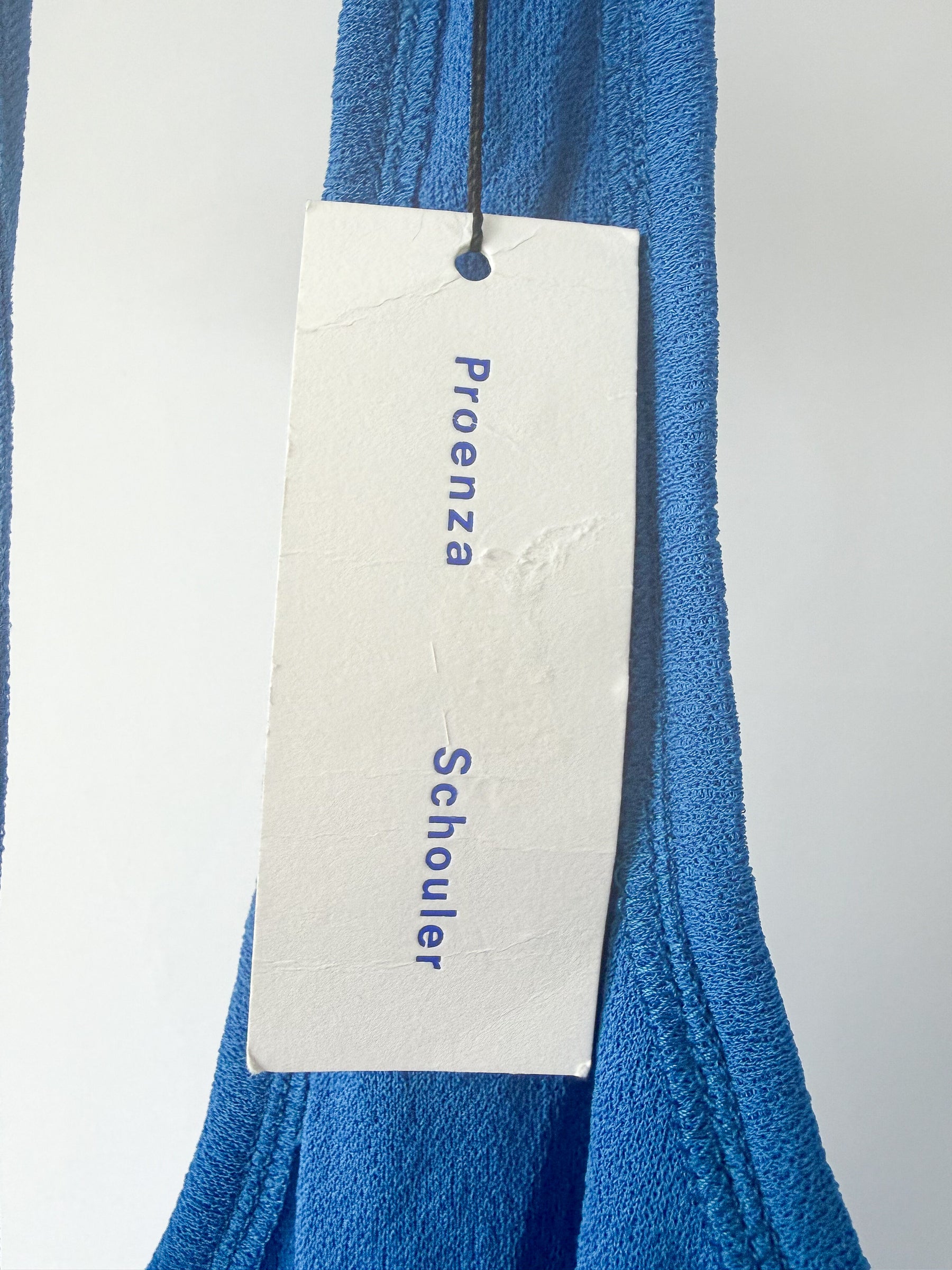 Proenza Schouler Blue Halterneck Jersey Maxi Dress