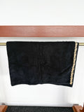 La Perla Black Towel Gold Lace Trim Towel