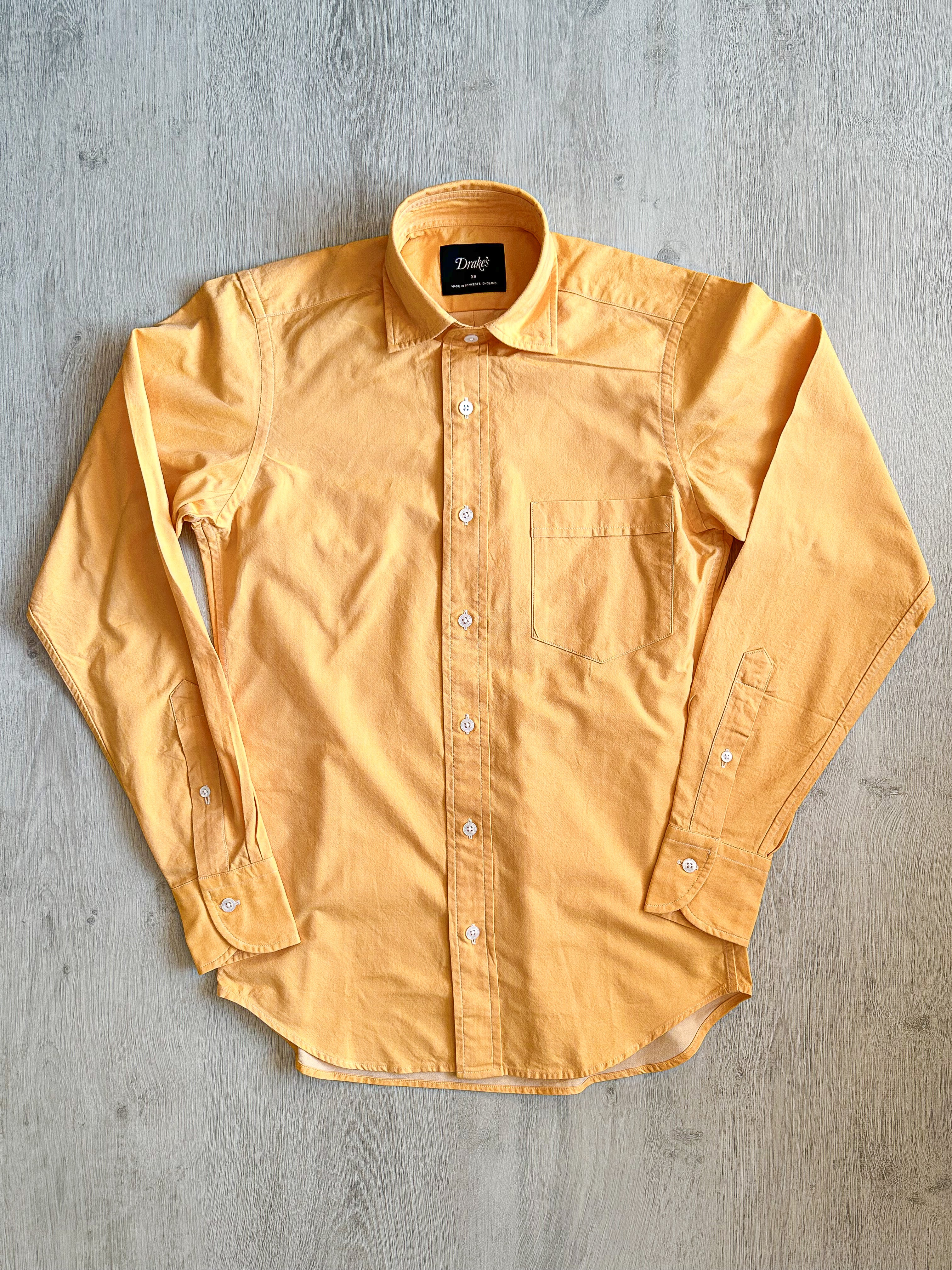 Drake's Oxford Cloth Button Down Shirt In Sunshine Yellow - House Of Huntington