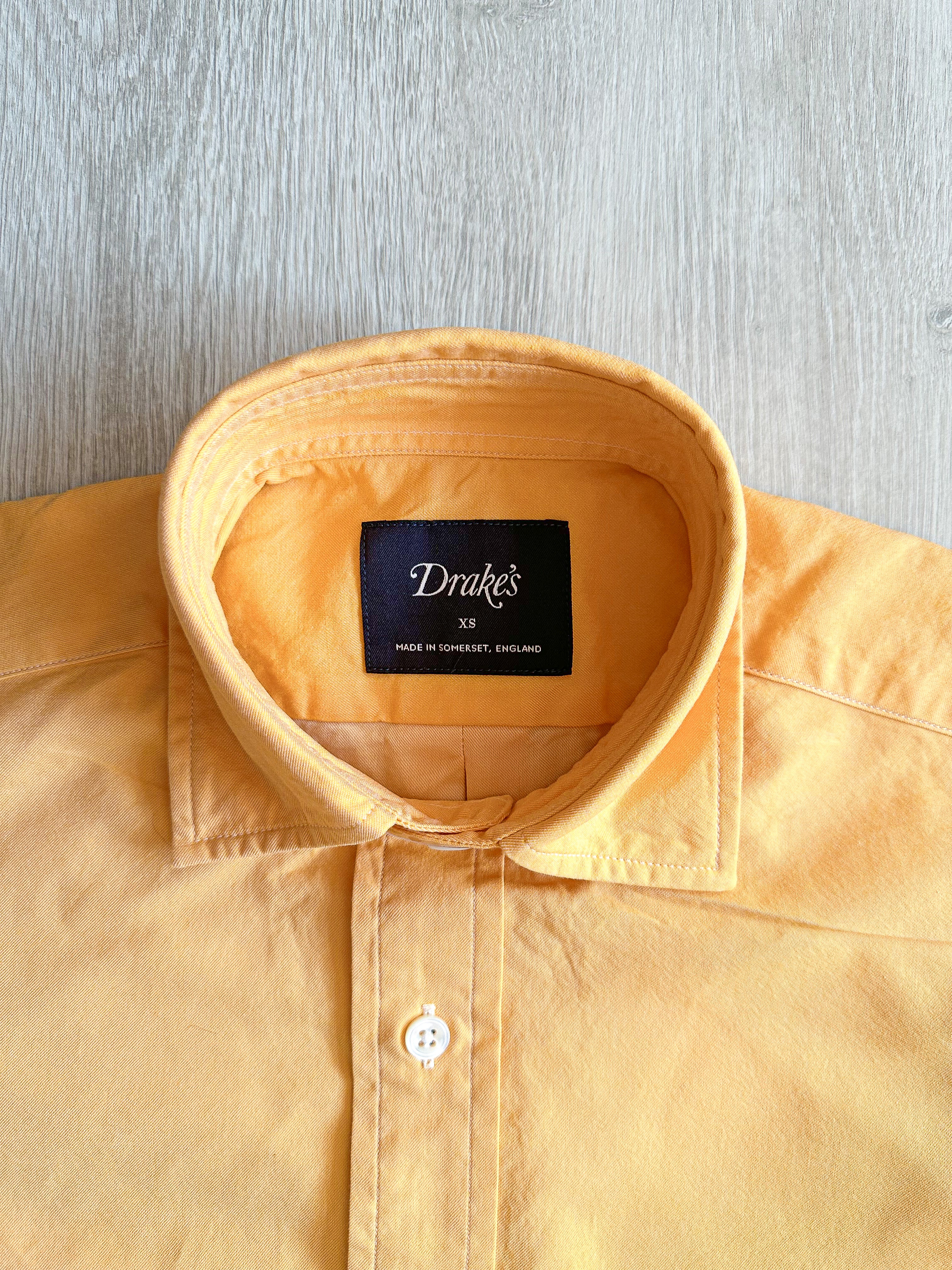 Drake's Oxford Cloth Button Down Shirt In Sunshine Yellow - House Of Huntington