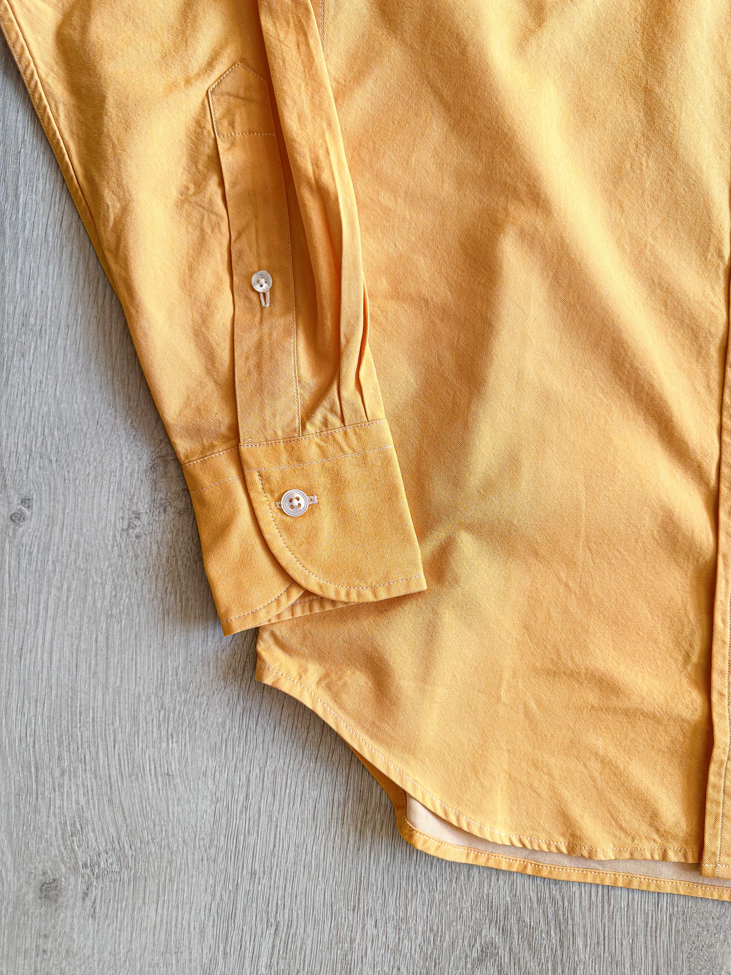 Drake's Oxford Cloth Button Down Shirt In Sunshine Yellow - House Of Huntington