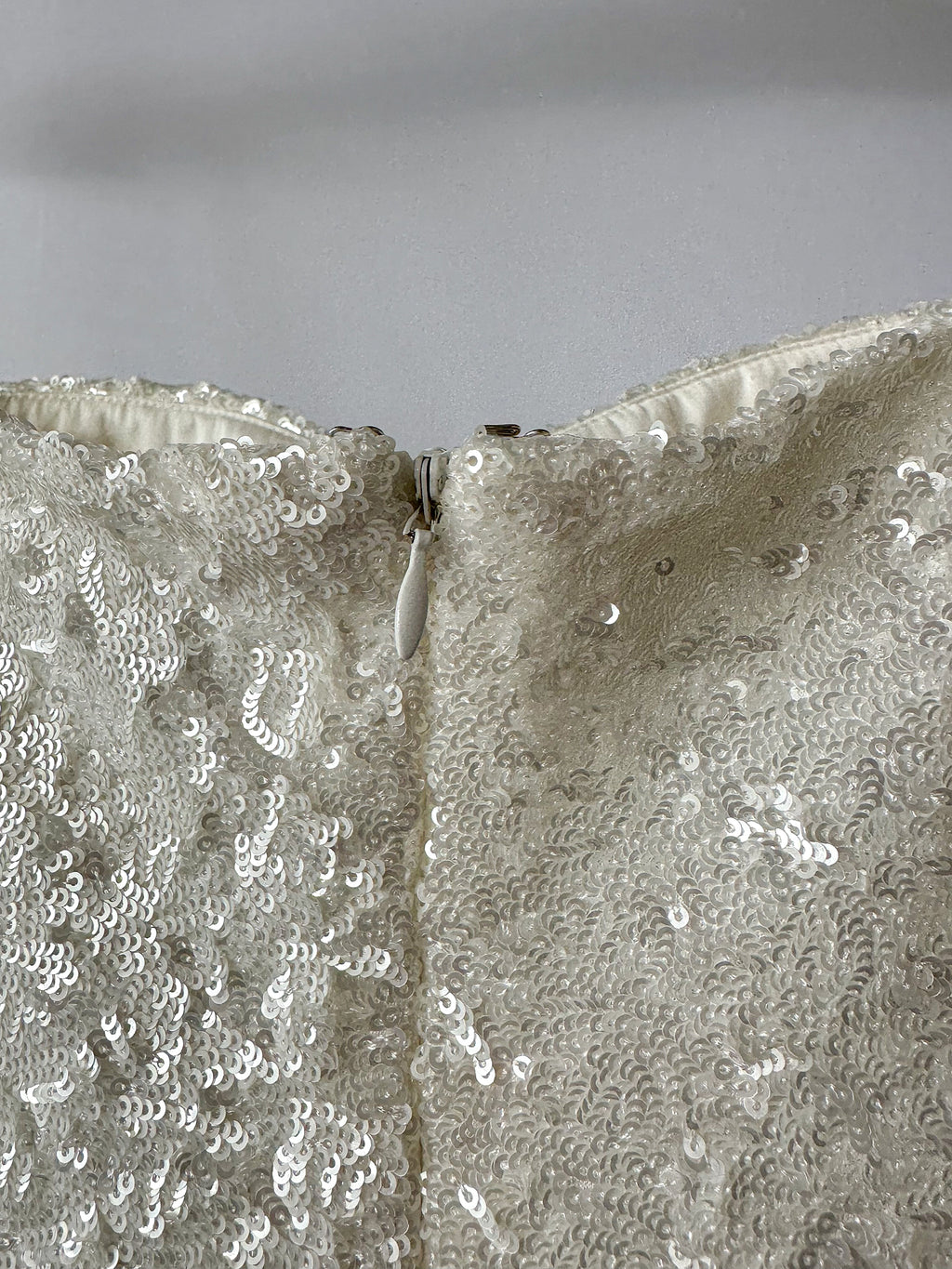 Nadine Merabi Nina White Sequinned Diamante Strap Bodycon Corset Dress