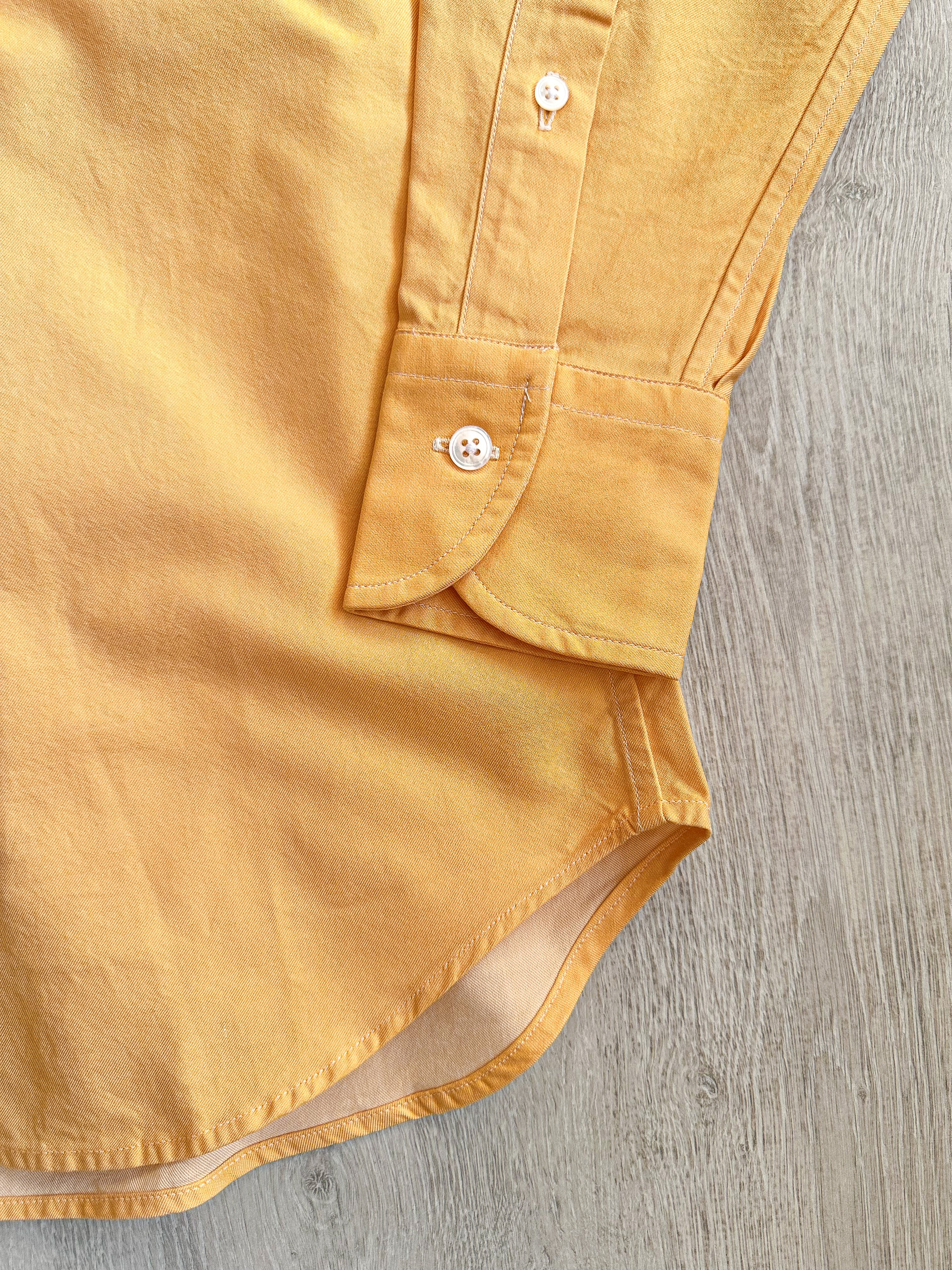 Drake's Oxford Cloth Button Down Shirt In Sunshine Yellow - House Of Huntington